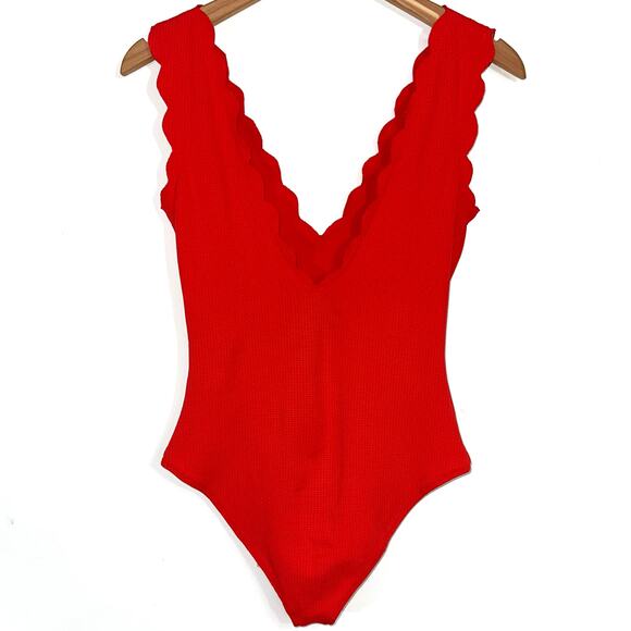Marysia Swim Scooter Red Scallop One Piece Swimsuit Size Small - Picture 10 of 13
